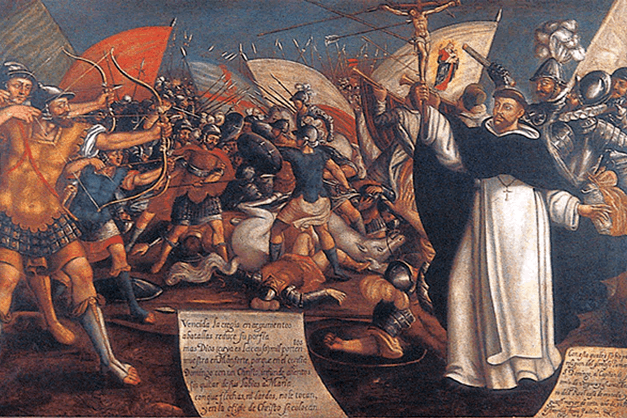 Santo Domingo en la batalla de Monforte