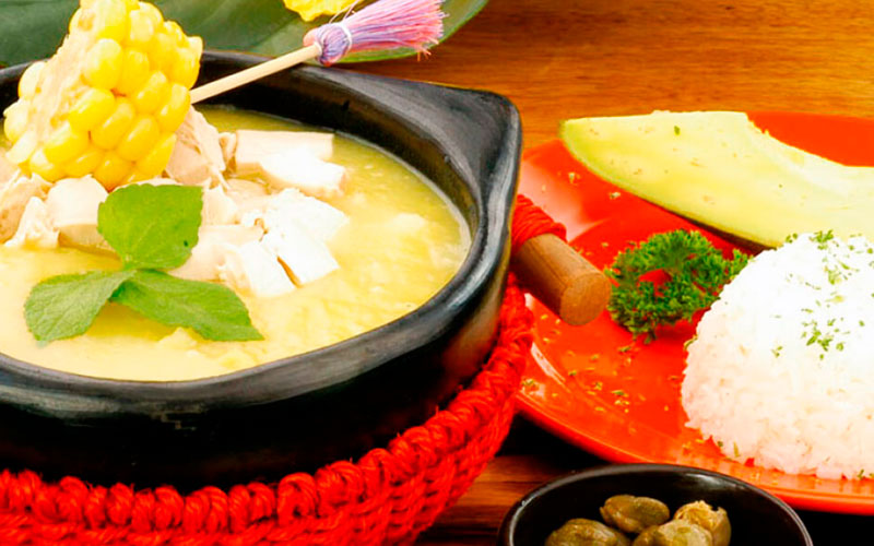 Ajiaco Santafereño- Gastronomía de Bogotá, Plato típico