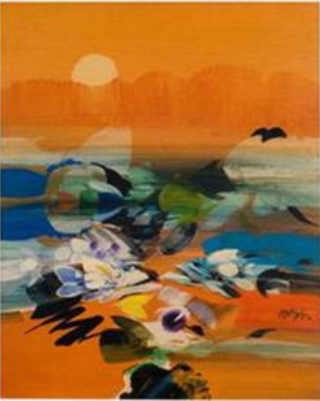 Atardecer Marino Alejandro Obregón Fecha: 1983 Estilo: Surrealismo Género: pintura abstracta